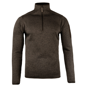 Jack Pyke Melange Quarter Zip Fleece Brown Fleck