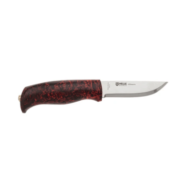 Helle Allmenn Red Curly Birch Carbon Steel Bushcraft Knife