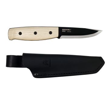 Mora Wit Knife Black Blade Ash Wood