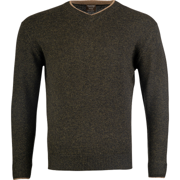 Jack Pyke Ashcombe 100% Lambwool V-Neck - Dark Olive - XXL